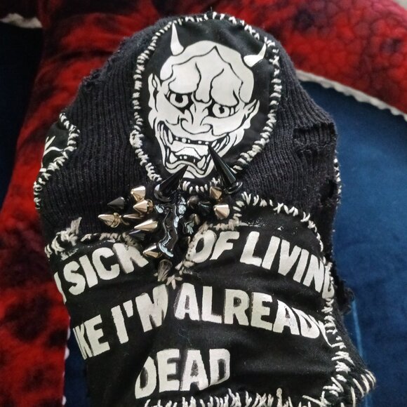 GC [x10] Twisted Black Beanie Custom Ghostemane Beanie